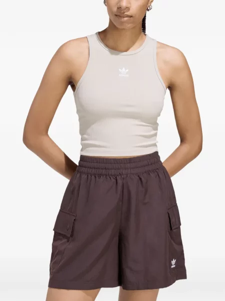 Ριγέ τρέξιμο πλεκτό παντελόνι Adidas μαύρο