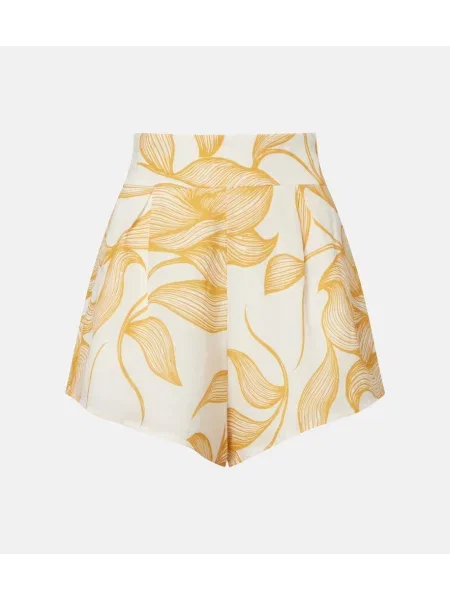 Pantaloni scurți Adriana Degreas cu imagine galben