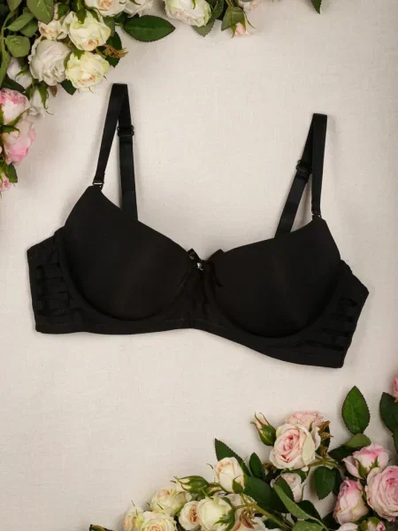Sutien Push Up cu Decupaje Laterale Biathy negru