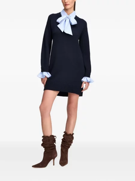 Rochie mini Cinq A Sept cu funde albastru
