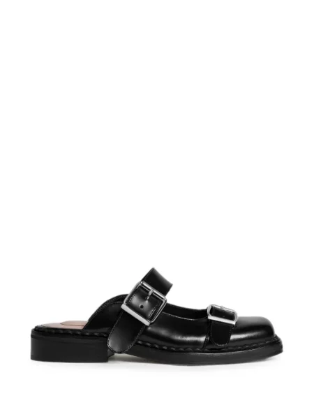 Papuci tip mules Simone Rocha cu cataramă negru