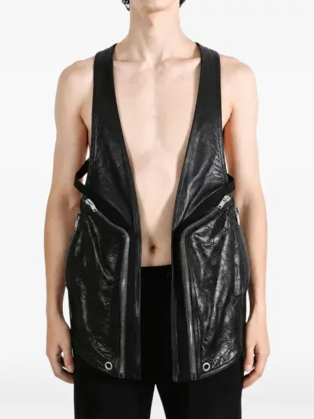 Vestă Rick Owens din piele negru