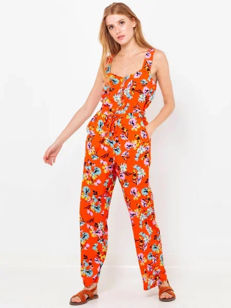 Salopetă Camaieu cu model floral gri