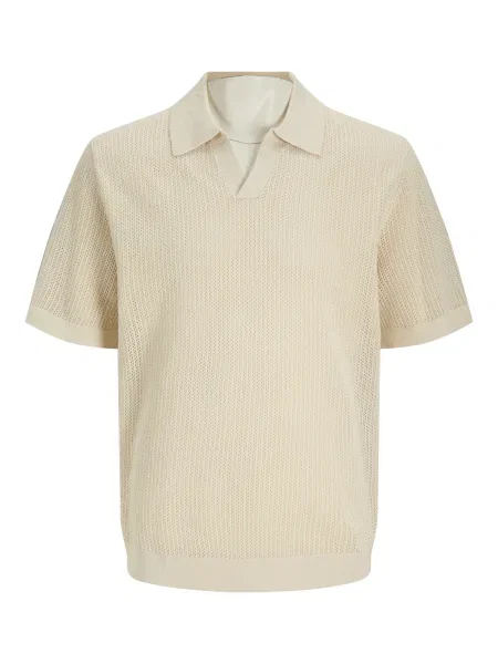 JACK & JONES Tricou JPRBLUOLIVER deschis bej