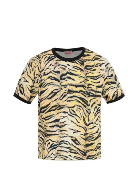 Tricou Kenzo cu imagine cu dungi de tigru galben