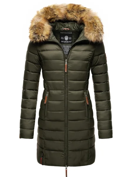 MARIKOO Palton de iarnă Rose verde închis negru