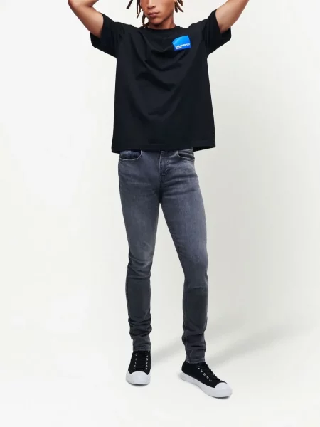 Raštuotas marškinėliai Karl Lagerfeld Jeans juoda