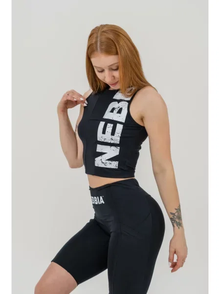 Dámsky tréningový top NEBBIA Snatched black čierna