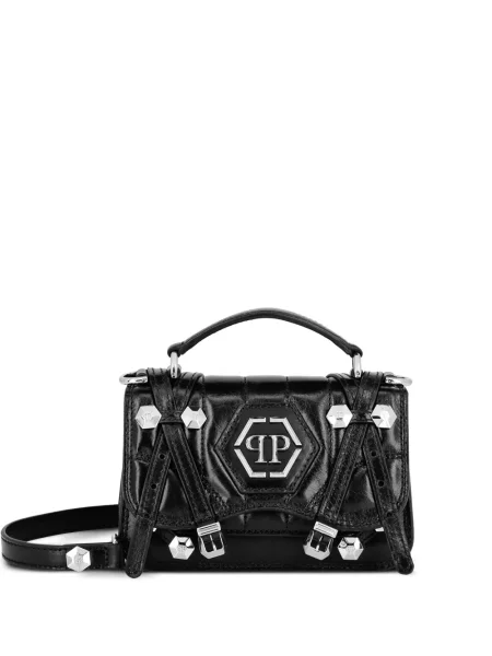 Geanta de piele Philipp Plein din piele negru
