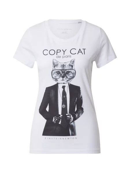 EINSTEIN & NEWTON Tricou Copy Cat negru alb