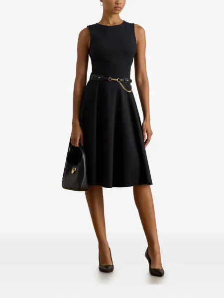 Αμάνικη μίντι φόρεμα Lauren Ralph Lauren μαύρο