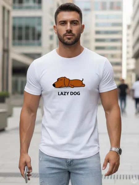 T-shirt z nadrukiem Dstreet biały