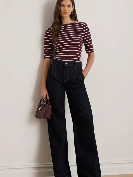 Лонгслив Lauren Ralph Lauren бордовый