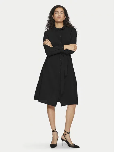 Vila Sukienka koszulowa Domira czarny