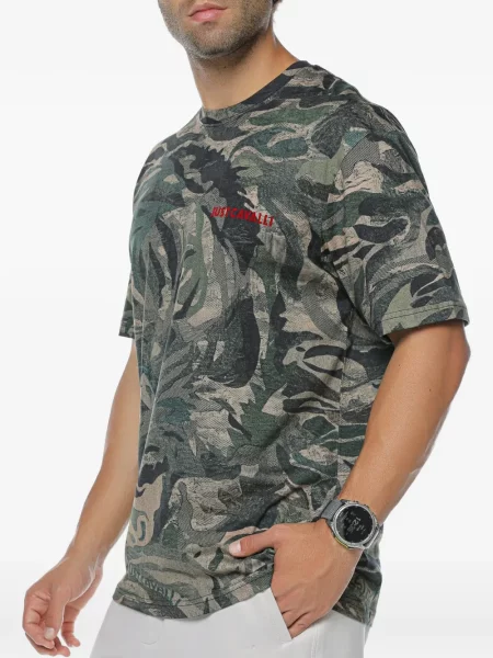 Tricou Just Cavalli cu model camuflaj verde