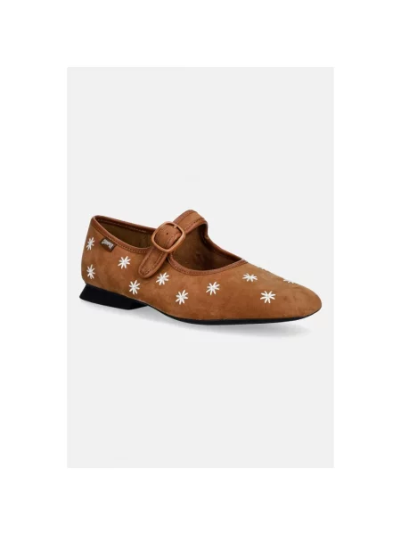 Balerinki Camper skórzane brązowe