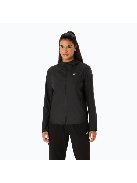 ASICS Športová bunda / biela čierna