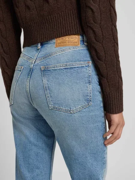 Szerokie jeansy Polo Ralph Lauren z naszywanymi kieszeniami niebieskie