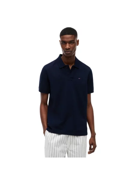 Koszulka polo Regular Fit z czystej bawełny Tommy Jeans niebieska