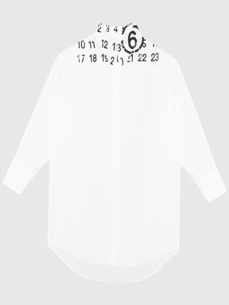 Детская рубашка Maison Margiela Mm6 белая