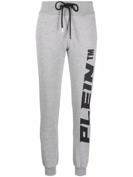 Pantaloni de jogging Philipp Plein cu imagine din jerseu gri