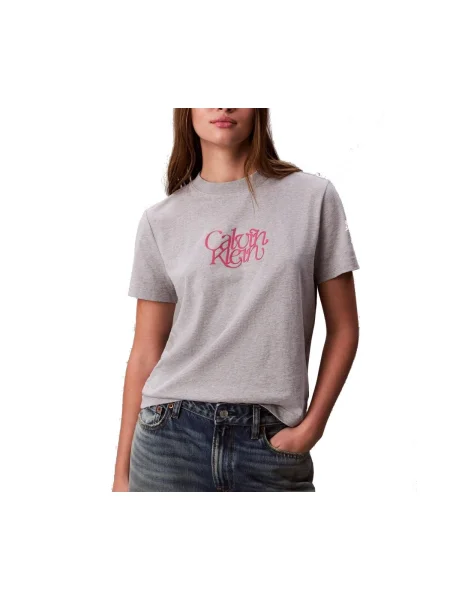 Tricou Calvin Klein Jeans gri