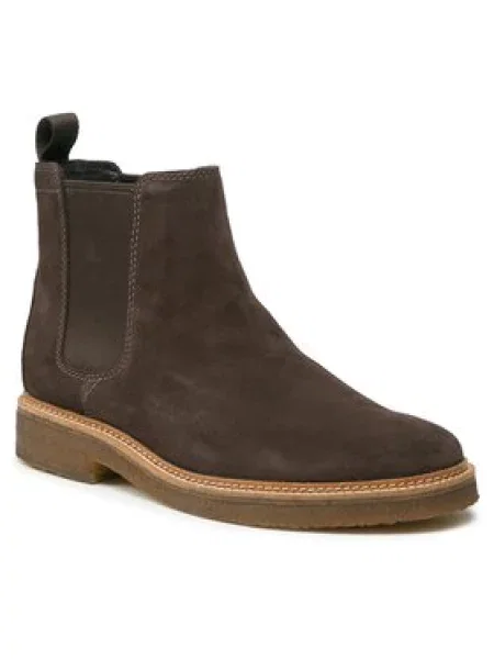 Clarks Kotníková obuv s elastickým prvkem Clarkdale Easy hnědá