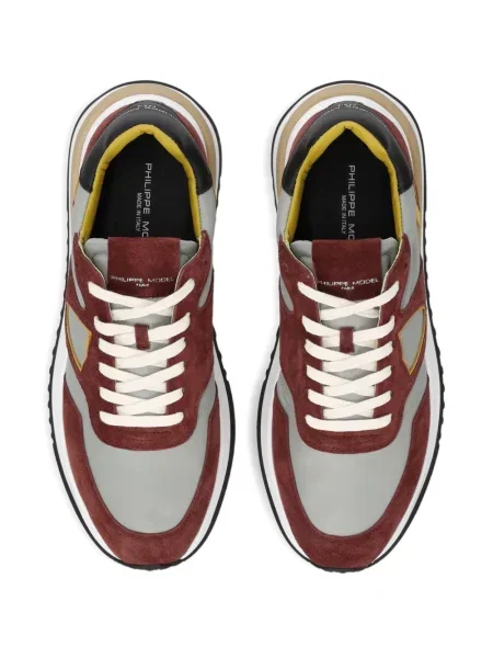 Sneakerși Philippe Model Paris din piele de căprioară roșu