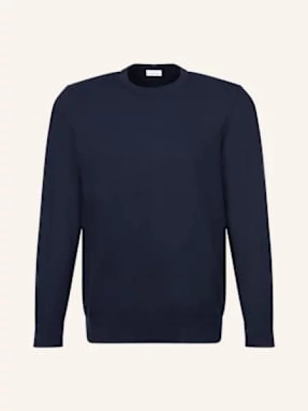 Seidensticker Sweter O Kroju Regular Fit blau granatowy