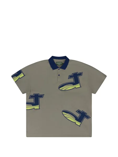 Scurt tricou polo Denim Tears gri