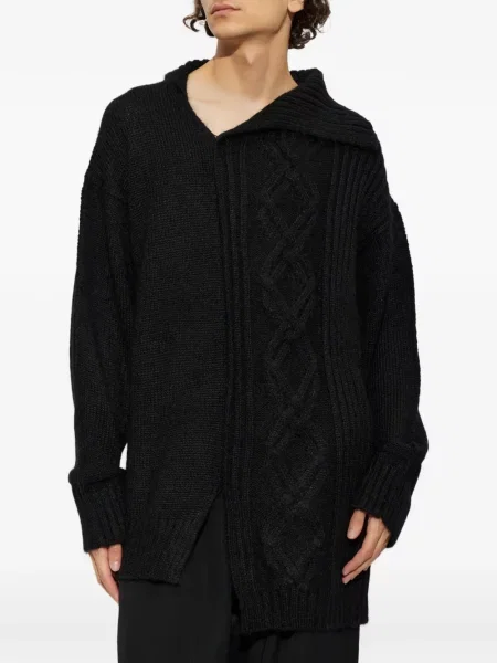 Pulover Yohji Yamamoto asimetric negru