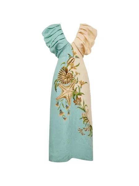 Rochie midi Farm Rio albastru