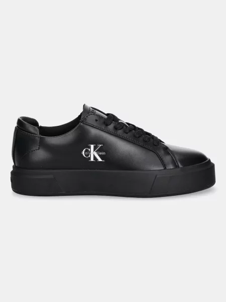 Calvin Klein Superge BASKET LACE UP LTH ML črna