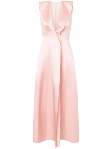 Rochie midi Philosophy Di Lorenzo Serafini din satin până la genunchi de costum roz