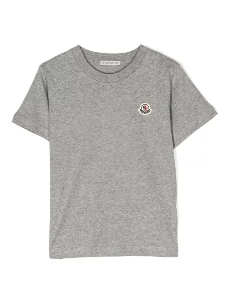Koszulka dziecięca Moncler Enfant szara