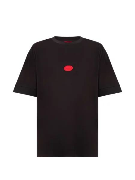 Matlasat tricou Boss cu autograf negru