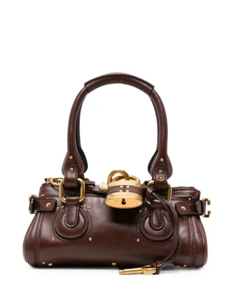 Geantă shopper Chloé din piele maro