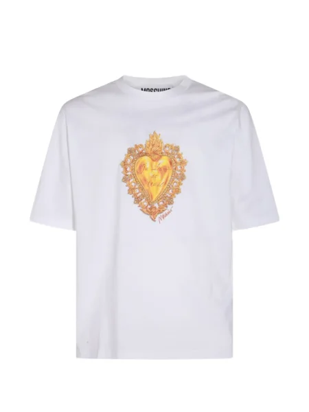 Tricou Moschino cu imagine cu motiv cu inimi alb