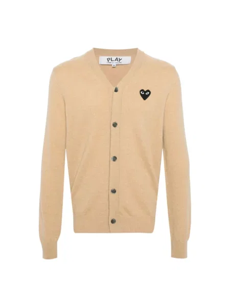 Kardigan Comme Des Garcons Play wełniany beżowy