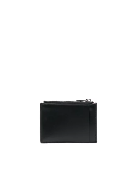 Portfel Alexander Mcqueen skórzany z logo czarny