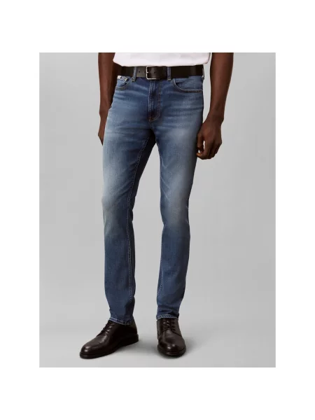 Blugi skinny Calvin Klein Jeans skinny fit albastru