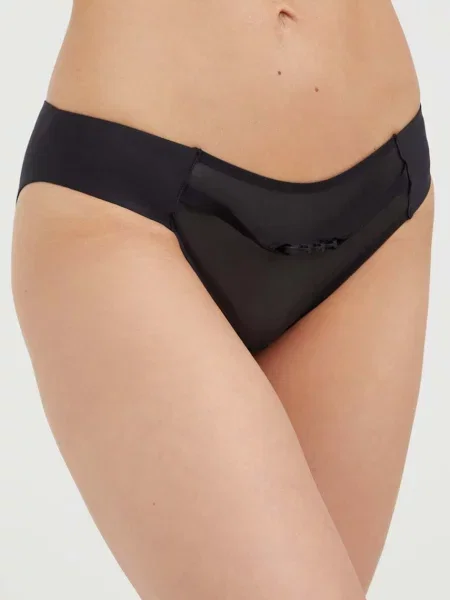 Бикини Chantelle от полупрозрачна материя черно