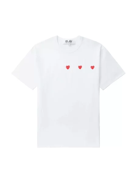 Koszulka Comme Des Garcons z logo biała