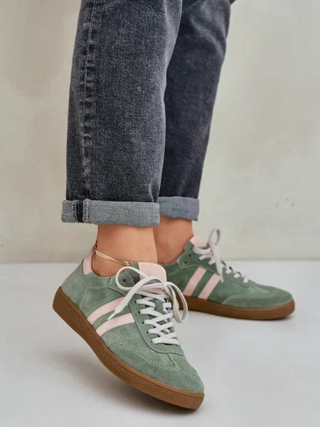 Велурени кецове Zazoo зелено