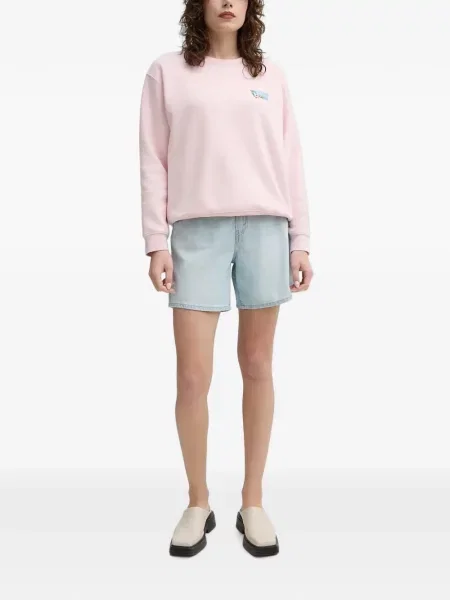 Pulover Levi's® skinny fit cu imagine cu decolteu rotund galben
