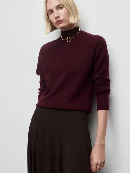 Джемпер MANGO акрил/поліестер бордовий