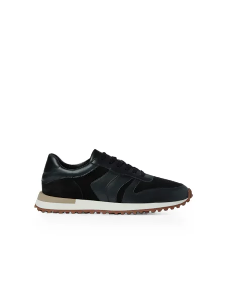 Sneakerși Brett Johnson din piele negru