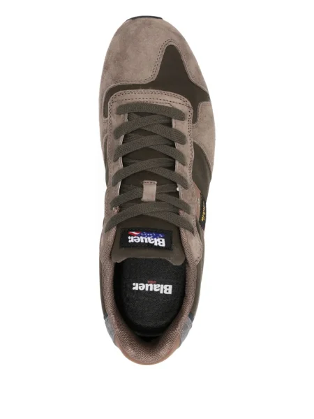 Sneakerși Blauer din piele de căprioară verde
