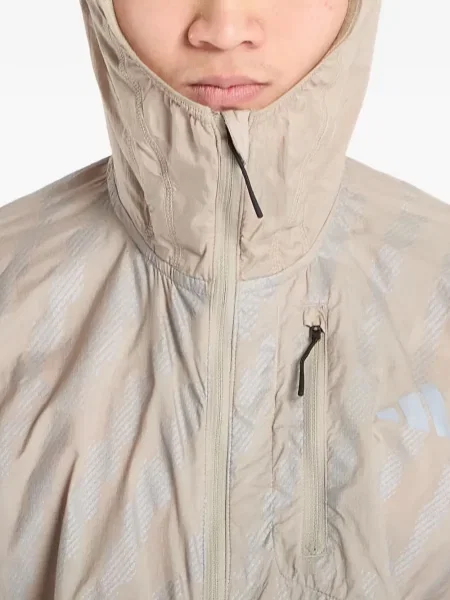 Krótka graficzny koszulka Adidas Campus z perforacją szara