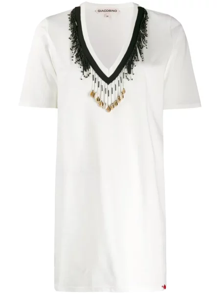 Tricou Giacobino alb